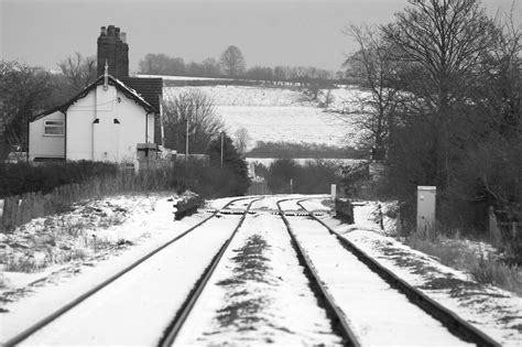 Free Images Snow Winter Black And White Track Railway Field