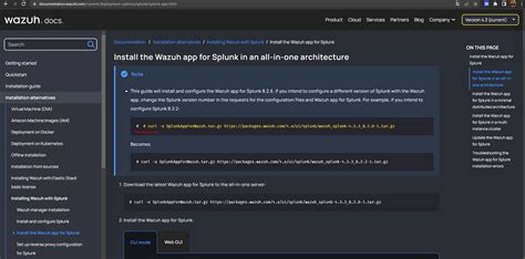 Improve The Notes Of Install Wazuh App For Splunk Section Issue