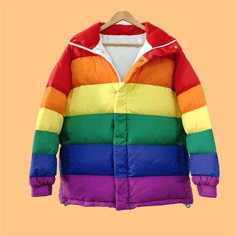 Rainbow Winter Jacket Kokopiecoco