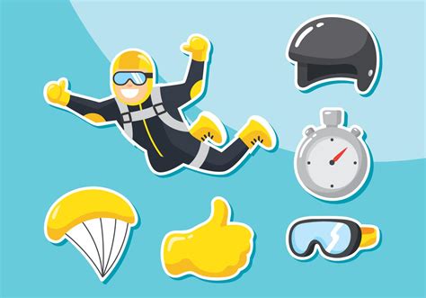 Skydiving Icon Set 155244 Vector Art At Vecteezy