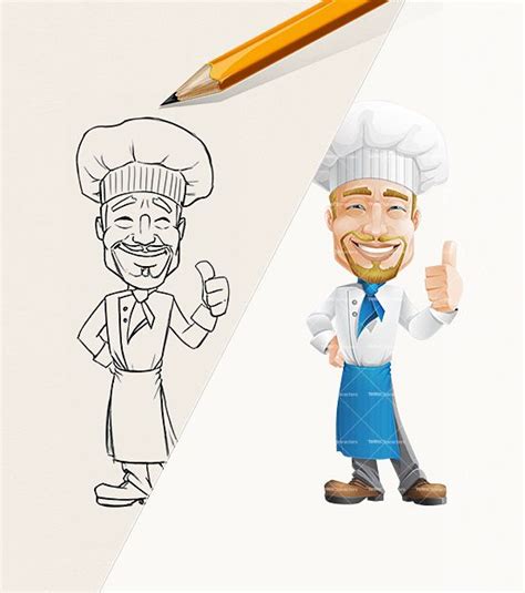 Cheerful Chef Cartoon Character Character Design Male