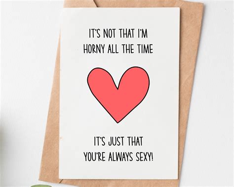 Sexy Valentines Day Card For Him Her Naughty Valentines T Etsy