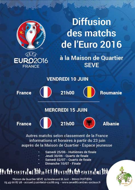 Diffusion Des Matchs De LEuro 2016 Maison De Quartier SEVE