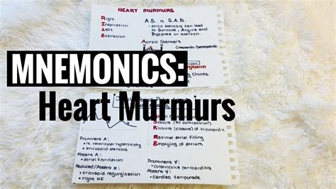 heart murmur mnemonics usmle step 1 youtube