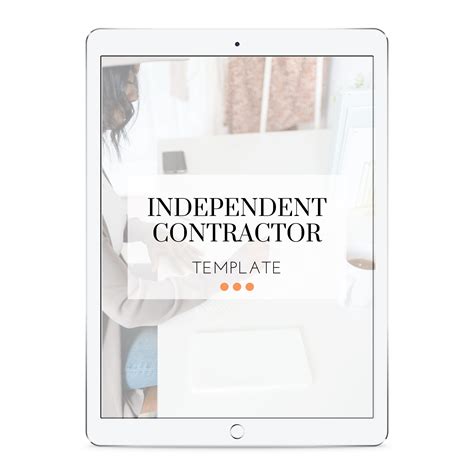 Independent Contractor Contract Template – The CEO Legal Loft