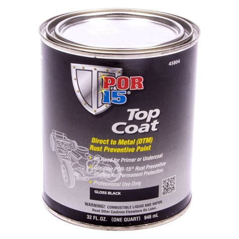 Por 15 45804 1 Qt Gloss Black Spray On Rust Preventive Paint