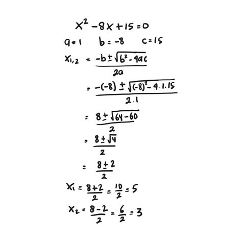 Handwritten Solution Of Quadratic Equations Step By Step In Factoring