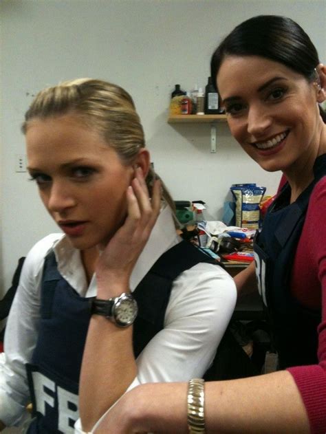 Criminal Minds Aj Cook Paget Brewster Criminal Minds Behind The Scenes Courtesy Cm