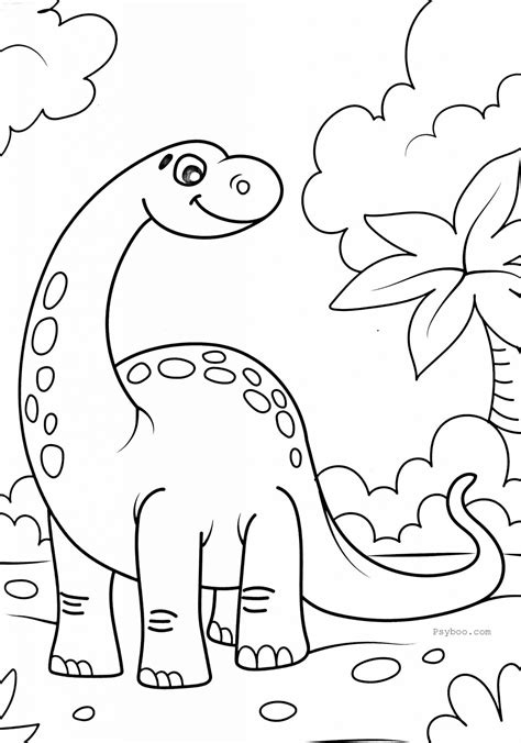 cute cartoon dinosaurs coloring pages  printable coloring page