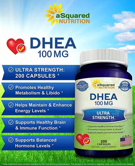 Dhea 100mg Max Strength 200 Capsules To Promote Balanced Hormone