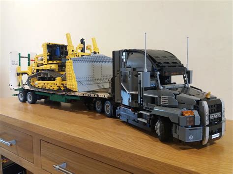 Lego Moc Moc Low Loader Beavertail Flatbed Trailer For 42078 Mack