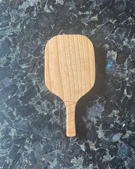 Solid Hardwood Pickleball Charcuterie With Inlayed Ball Cheese Board