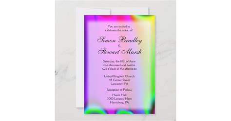 Rainbow Wedding Invitations Zazzle