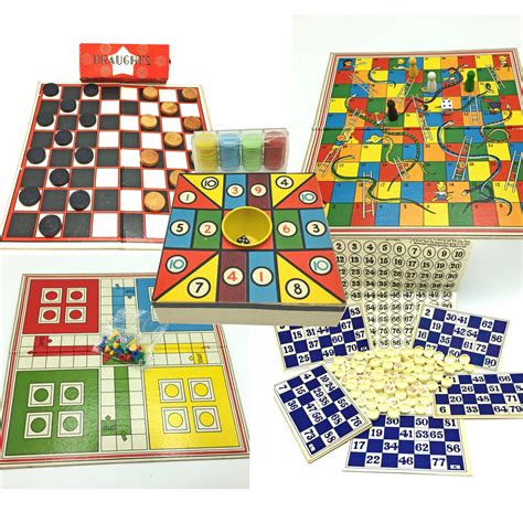 5 Board Games Boxed Compendium Set Vintage 1950s 1960s Retro Etsy Uk