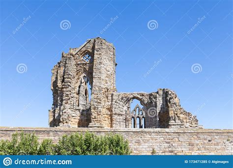 The Ruins Of Whitby Abbey In Yorkshire Stock Image Image Of British