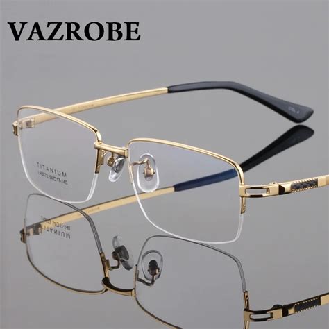 vazrobe gold eyeglasses frame men oversized glasses frames for man myopia diopter spectacles