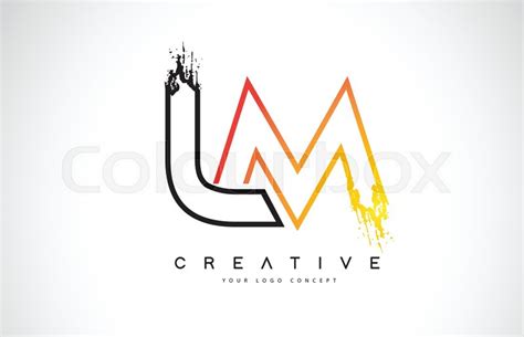 Lm Creative Modern Logo Design Vetor Stock Vector Colourbox
