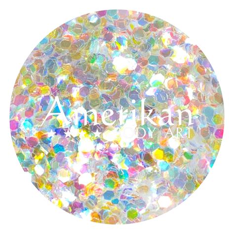 Holographic White Chunky Glitter 0062 Hex