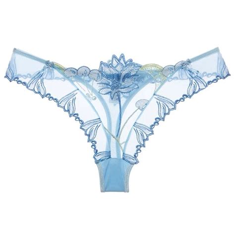 Cod Celana Dalam Wanita Transparan Bordir Bunga Bunga Sexy G String