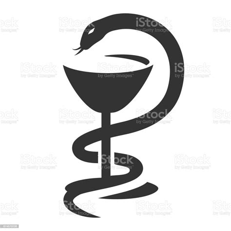Cuvette De Hygieia Serpent Symbole Médical Vecteurs Libres De Droits Et