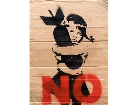 Banksy Cardboard Protest Placard Up For Auction Bbc News