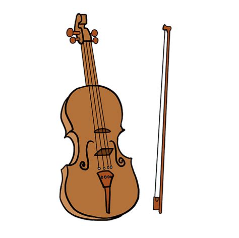 How To Draw A Violin Really Easy Drawing Tutorial