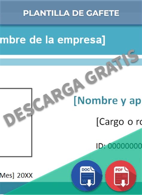 Gafete Ejemplos Plantillas Word Excel Canva