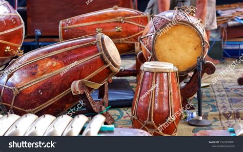 Gamelan Traditional Percussive Music Instruments Bali Stock Photo