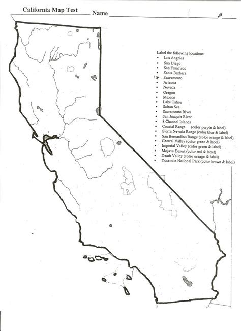 4 Regions Of California Map 4th Grade Map