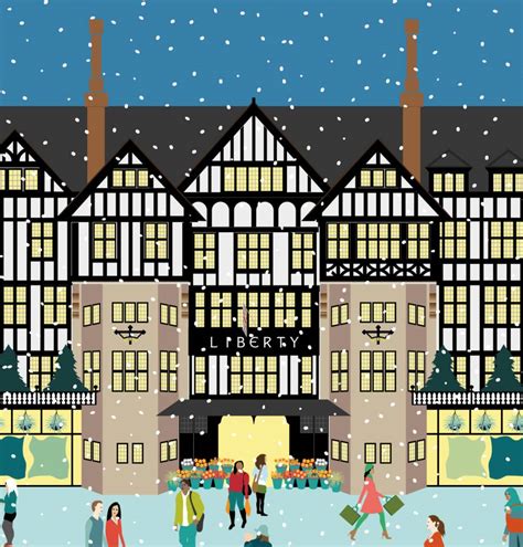 Liberty Of London In The Snow At Christmas Art Print By Natalie Singh