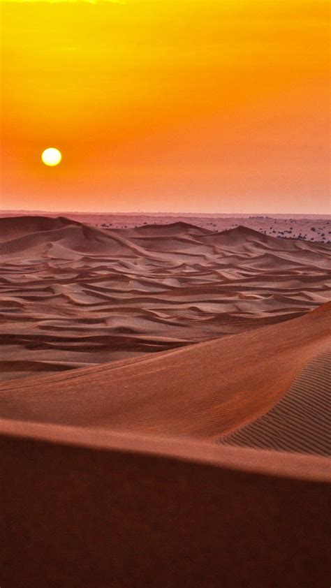 Sunset Desert Landscape Dunes Wallpaper Wallpaper