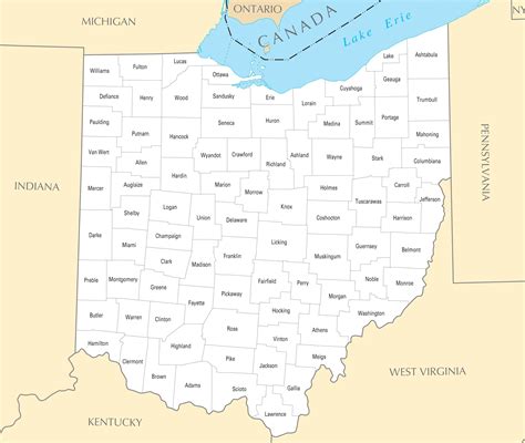 Pain Points In Ohio Map With County Lines Map Of Greece
