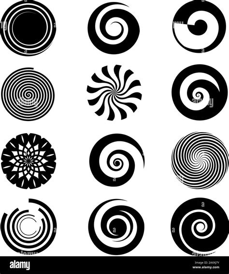 Elementos Espirales Vectoriales Icono Espiral De Espiral Circular