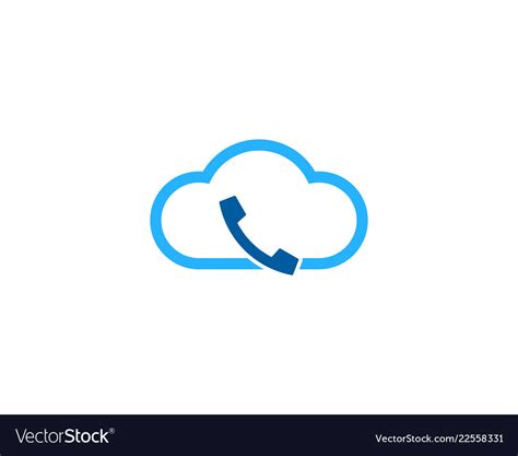 Cloud Call Logo Icon Design Royalty Free Vector Image