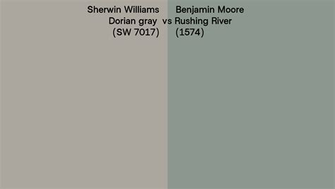 Sherwin Williams Dorian Gray SW 7017 Vs Benjamin Moore Rushing River