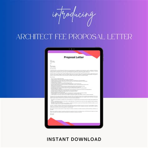Architect Fee Proposal Letter Sample With Examples Word Template1minute