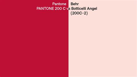 Pantone 200 C Vs Behr Botticelli Angel 200c 2 Side By Side Comparison
