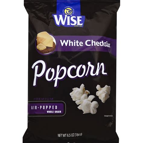 Wise Popcorn Premium Airpopped Whole Grain White Cheddar 65 Oz