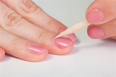 Procedure For Nail Care Cuticle Removal Stock Photo Image Of