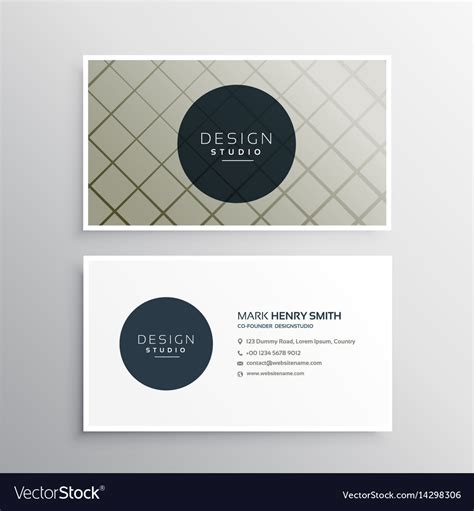 Modern Elegant Business Card Template Design Vector Image