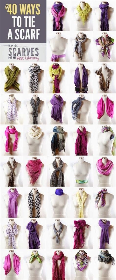 40 Ways To Tie A Scarf Knot Library The Lovely Side Sjaal Knopen Een Sjaal Knopen Mode