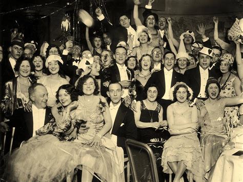 1929 Group Celebrating New Years Eve Groupphotos