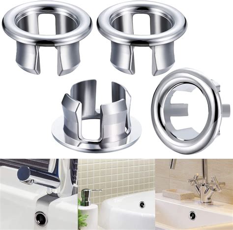 Sink Overflow Ring Kitchen Bathroom Sink Hole Round Overflow Cover