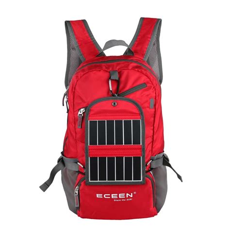Eceen Solar Backpack With Power Banktough And Waterproof Solar Panels