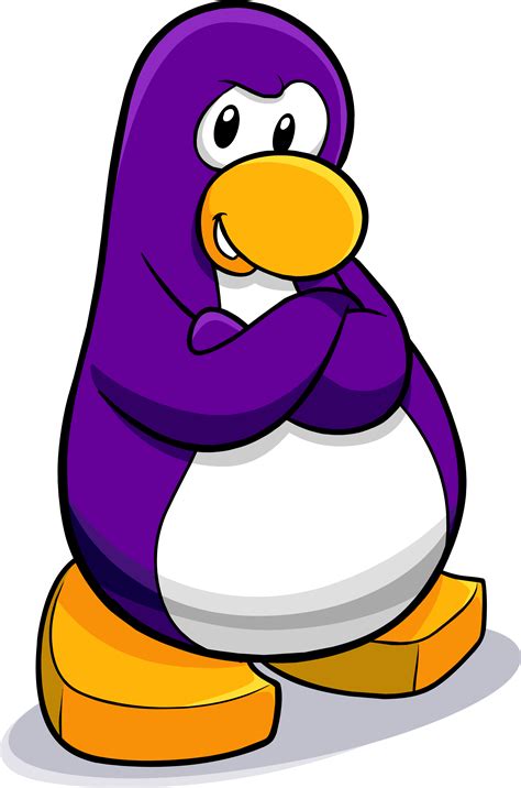Image Purple Penguin Artworkpng Club Penguin Wiki The Free