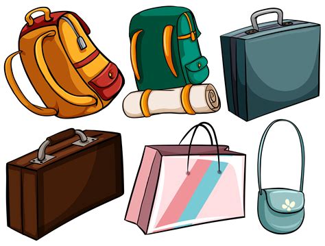 Different Type Of Bags 300685 Vector Art At Vecteezy