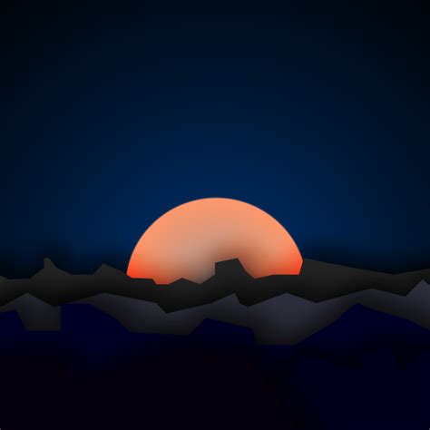 2932x2932 Mountain Sunset Digi Art Ipad Pro Retina Display Wallpaper