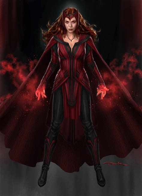 Wandavision Concept Art Reveals Unused Scarlet Witch Costume Design