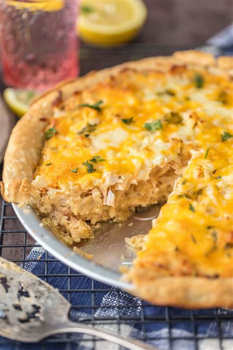 Remove the pie shell from the oven. Baked Chicken Salad Pie - The Cookie Rookie