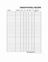 Photos of Employee Payroll Record Sheet
